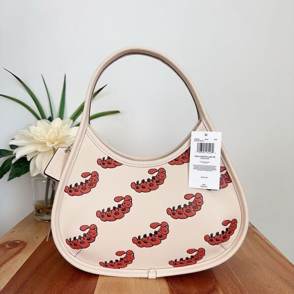 NWT Coach Ergo Bag In Coachtopia Leather With Sleepy Caterpillar Print - Picture 4 of 10